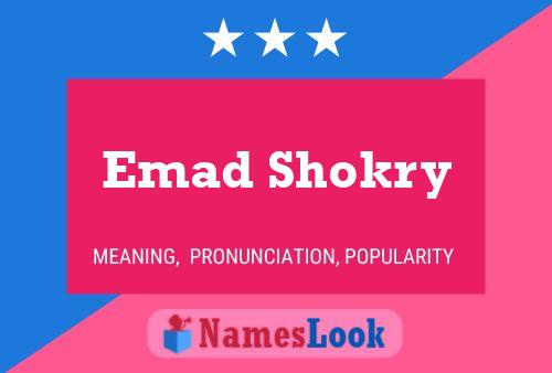 Poster del nome Emad Shokry