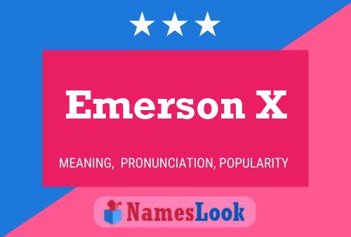 Poster del nome Emerson X