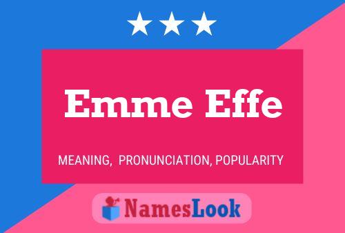 Poster del nome Emme Effe