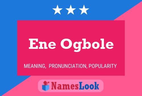 Poster del nome Ene Ogbole