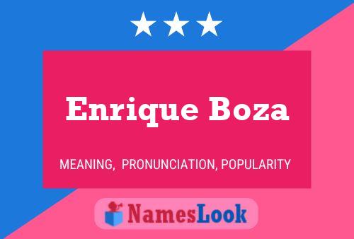 Poster del nome Enrique Boza