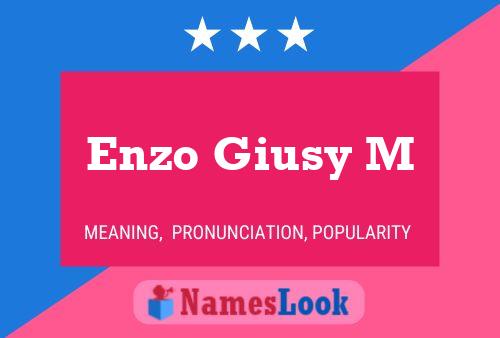 Poster del nome Enzo Giusy M