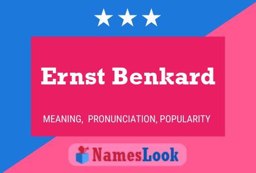 Poster del nome Ernst Benkard