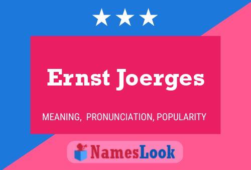 Poster del nome Ernst Joerges