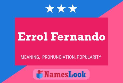 Poster del nome Errol Fernando