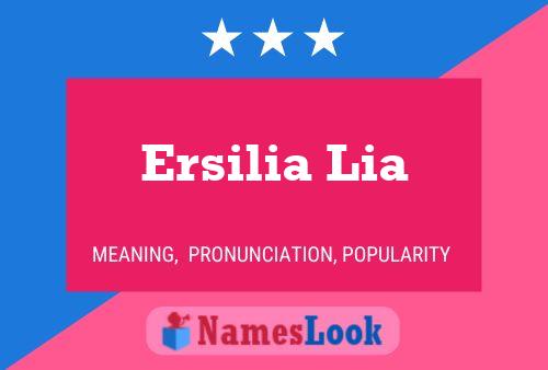 Poster del nome Ersilia Lia