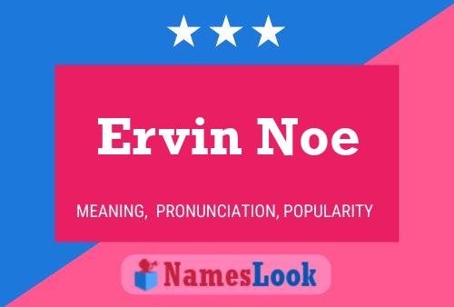 Poster del nome Ervin Noe