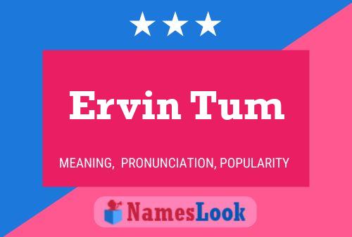 Poster del nome Ervin Tum