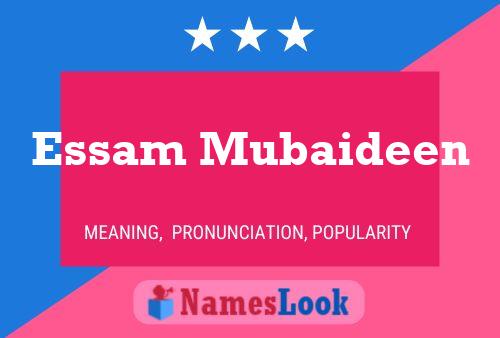 Poster del nome Essam Mubaideen