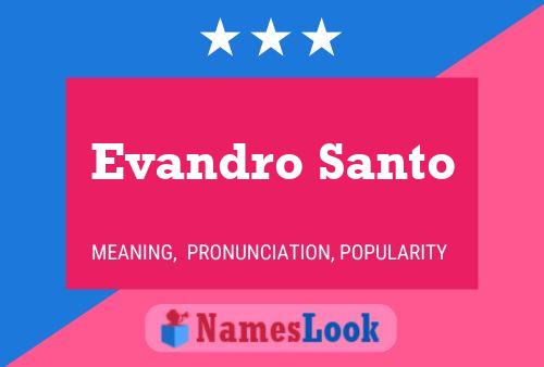 Poster del nome Evandro Santo