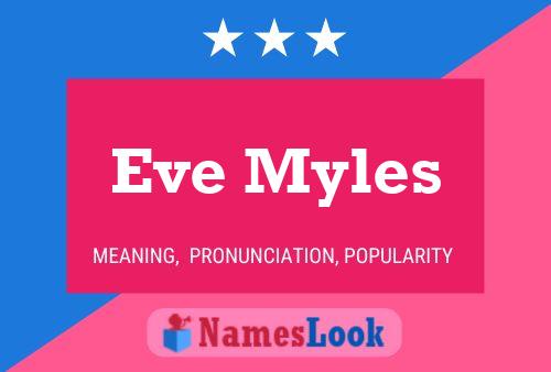 Poster del nome Eve Myles