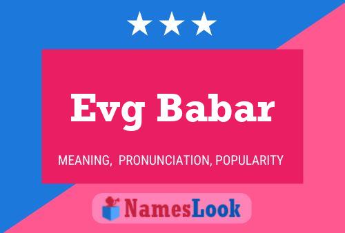 Poster del nome Evg Babar