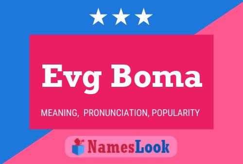 Poster del nome Evg Boma