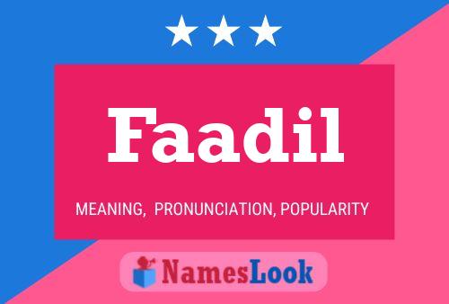 Poster del nome Faadil