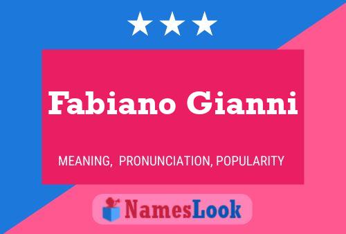 Poster del nome Fabiano Gianni