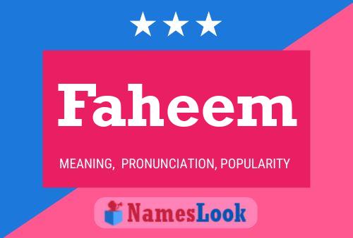 Poster del nome Faheem