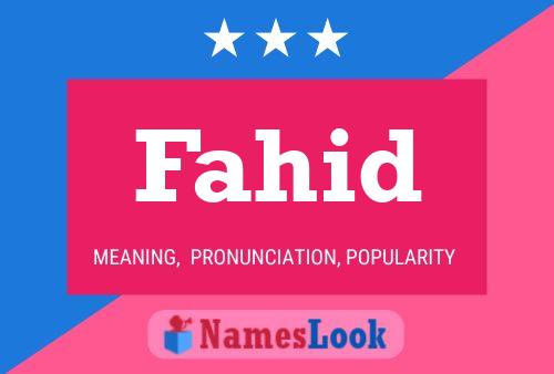 Poster del nome Fahid