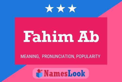 Poster del nome Fahim Ab