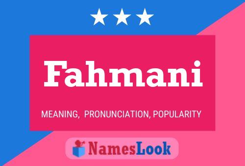 Poster del nome Fahmani