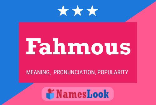 Poster del nome Fahmous