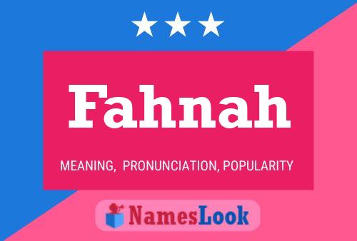 Poster del nome Fahnah