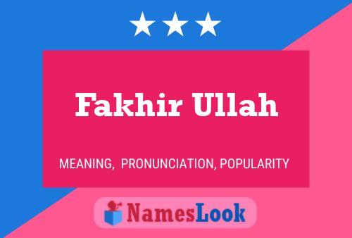 Poster del nome Fakhir Ullah