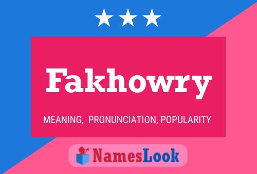 Poster del nome Fakhowry