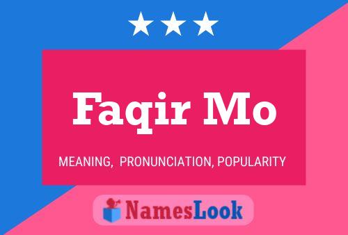 Poster del nome Faqir Mo