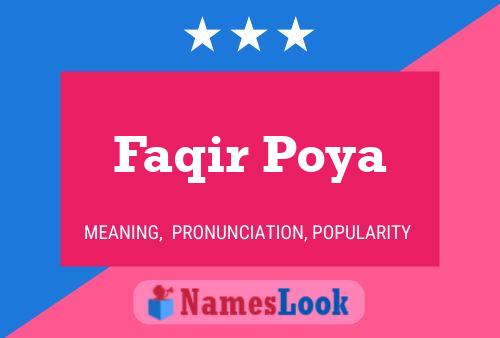 Poster del nome Faqir Poya