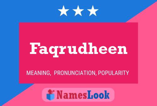 Poster del nome Faqrudheen