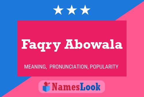 Poster del nome Faqry Abowala