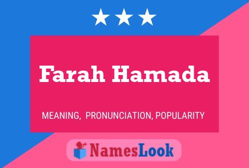 Poster del nome Farah Hamada