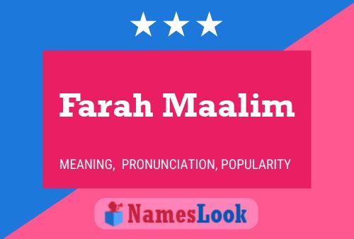 Poster del nome Farah Maalim