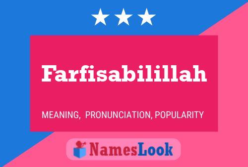 Poster del nome Farfisabilillah