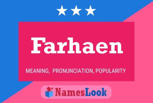 Poster del nome Farhaen