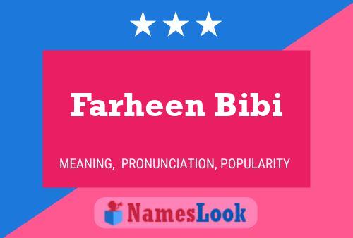 Poster del nome Farheen Bibi