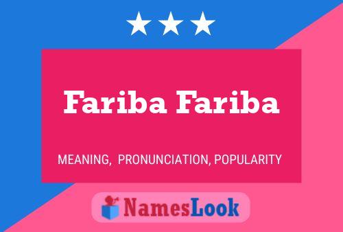 Poster del nome Fariba Fariba