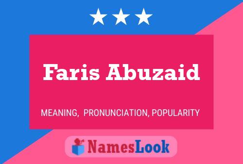 Poster del nome Faris Abuzaid