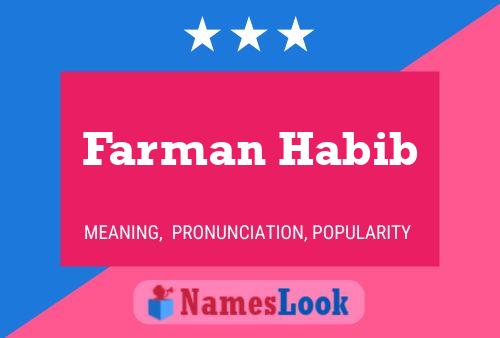 Poster del nome Farman Habib