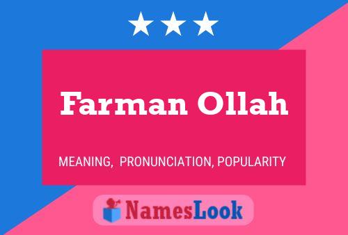 Poster del nome Farman Ollah