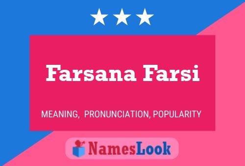 Poster del nome Farsana Farsi