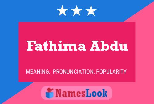 Poster del nome Fathima Abdu