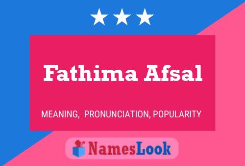 Poster del nome Fathima Afsal