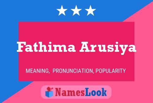 Poster del nome Fathima Arusiya