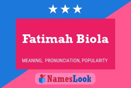 Poster del nome Fatimah Biola