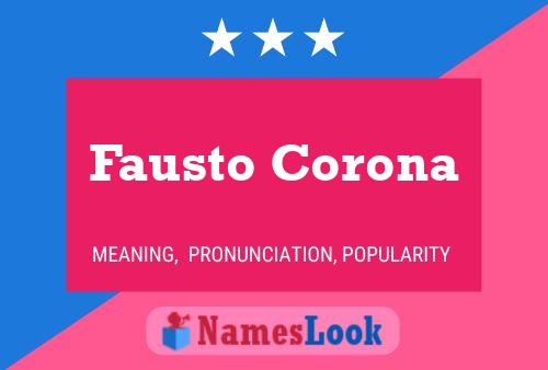 Poster del nome Fausto Corona