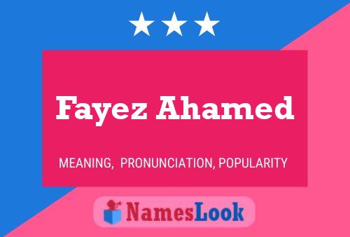 Poster del nome Fayez Ahamed