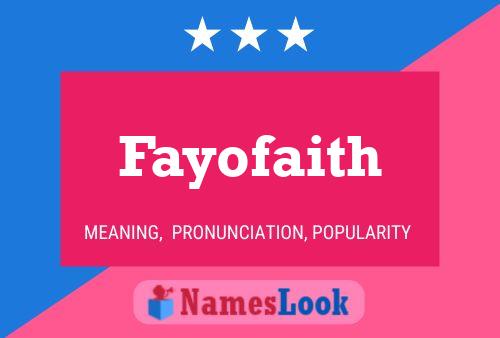 Poster del nome Fayofaith