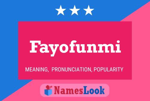 Poster del nome Fayofunmi