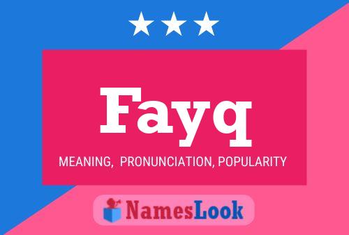 Poster del nome Fayq